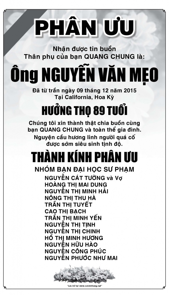 Phan uu Ong Nguyen Van Meo