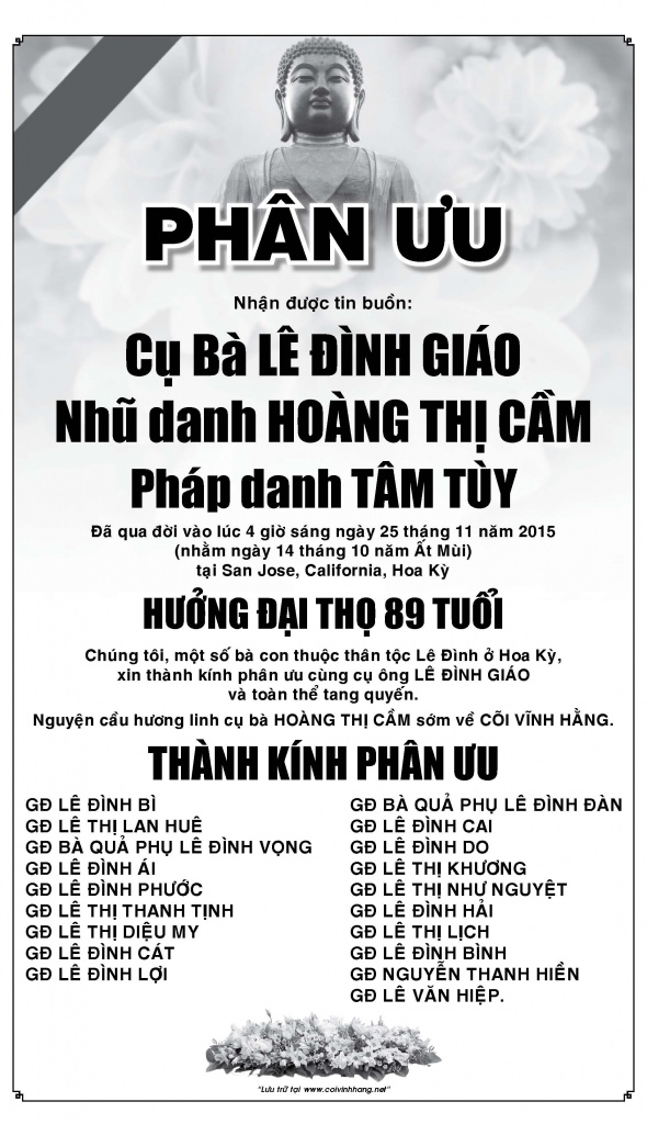 Phan uu ba Le Dinh Giao