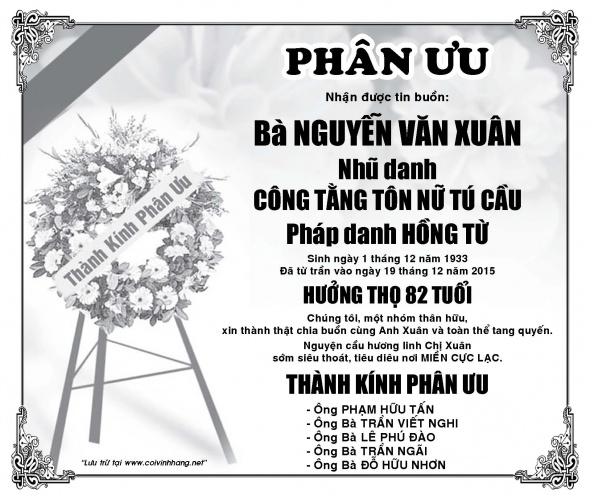 Phan uu ba Nguyen Van Xuan