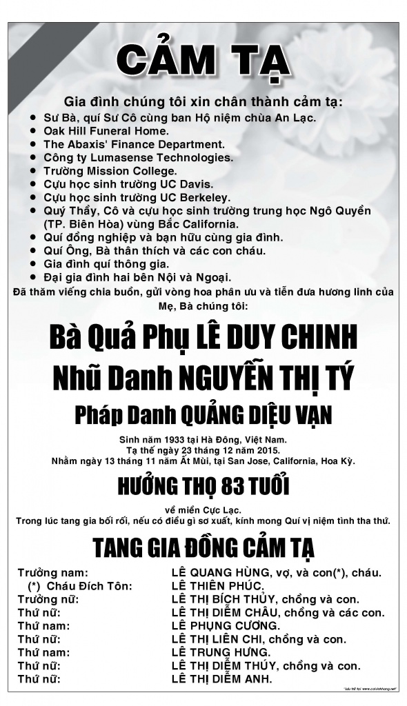 Cam Ta Ba Nguyen Thi Ty