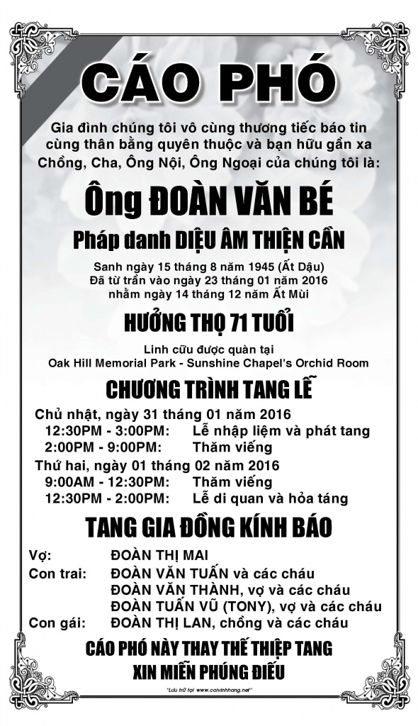 Cao Pho Ong Doan Van Be