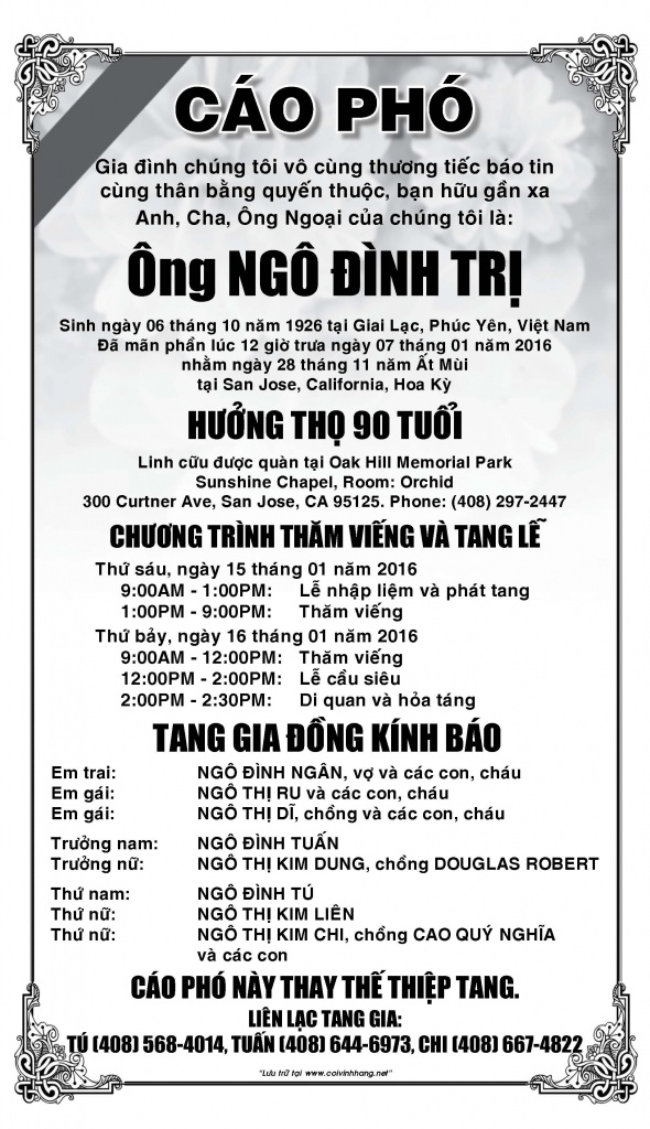 Cao Pho Ong Ngo Dinh Tri