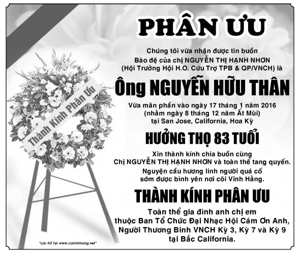Phan uu Ong Nguyen Huu Than (Chinh Le)