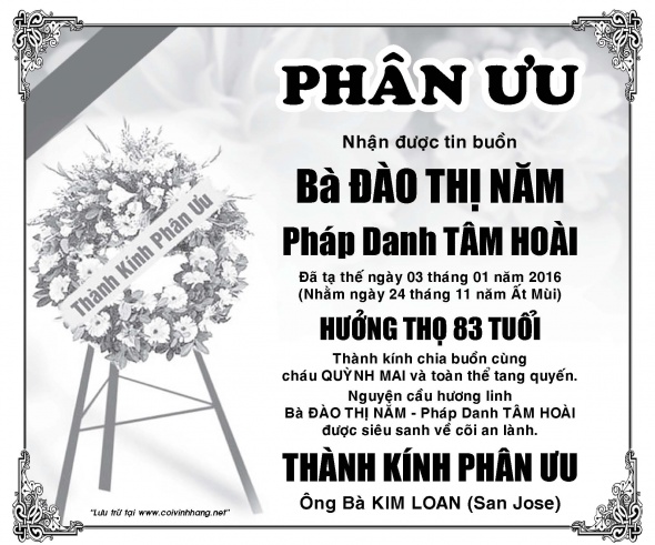 Phan uu cu ba Dao Thi Nam
