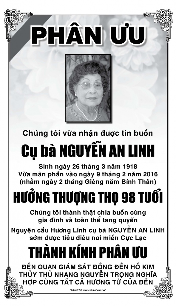 Phan Uu ba Nguyen An Linh