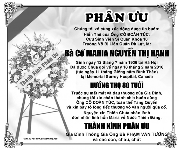 Phan uu Ba Nguyen Thi Hanh