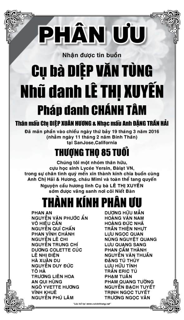 Phan uu ba Le Thi Xuyen