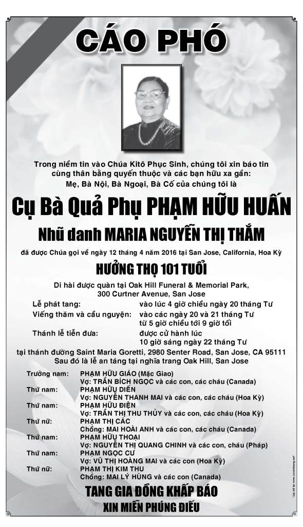 Cao pho ba Nguyen Thi Tham