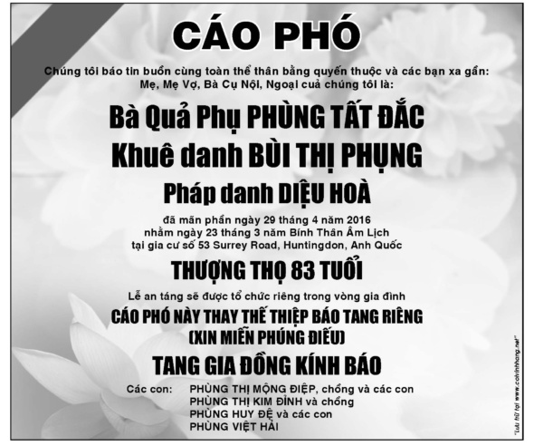 Cao Pho ba Phung Tat Dac