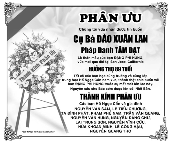 Phan uu ba Dao Xuan Lan (PhamPhuNam)
