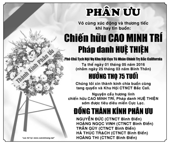 Phan uu ong Cao Minh Tri (Quy Tran)