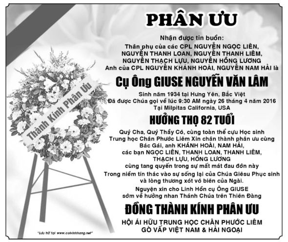 Phan uu ong Nguyen Van Lam