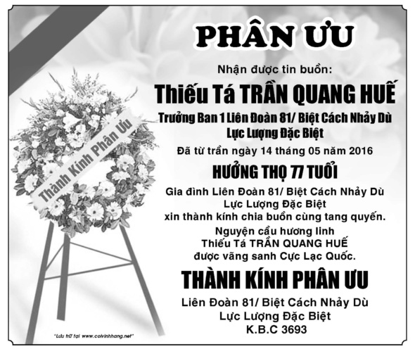 Phan uu ong Tran Quang Hue