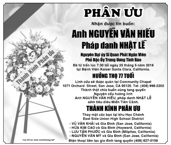 Phan uu ong Nguyen Van Hieu