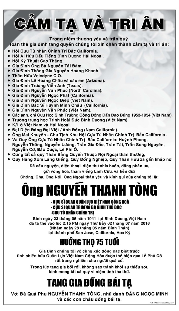 Cam Ta ong Nguyen Thanh Tong