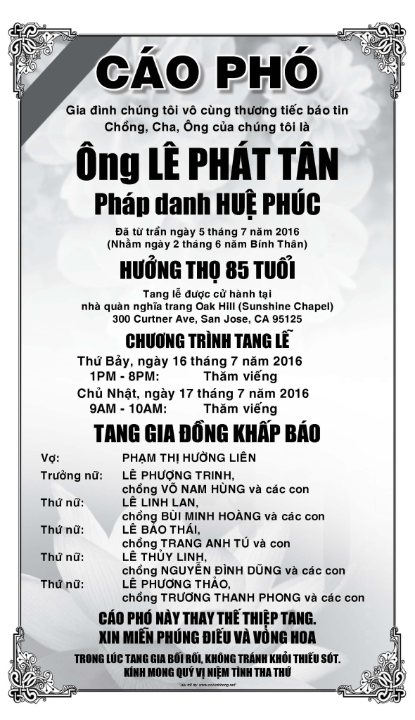 Cao Pho ong Le Phat Tan
