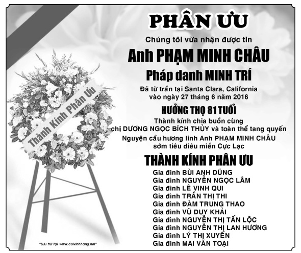 Phan uu ong Pham Minh Chau