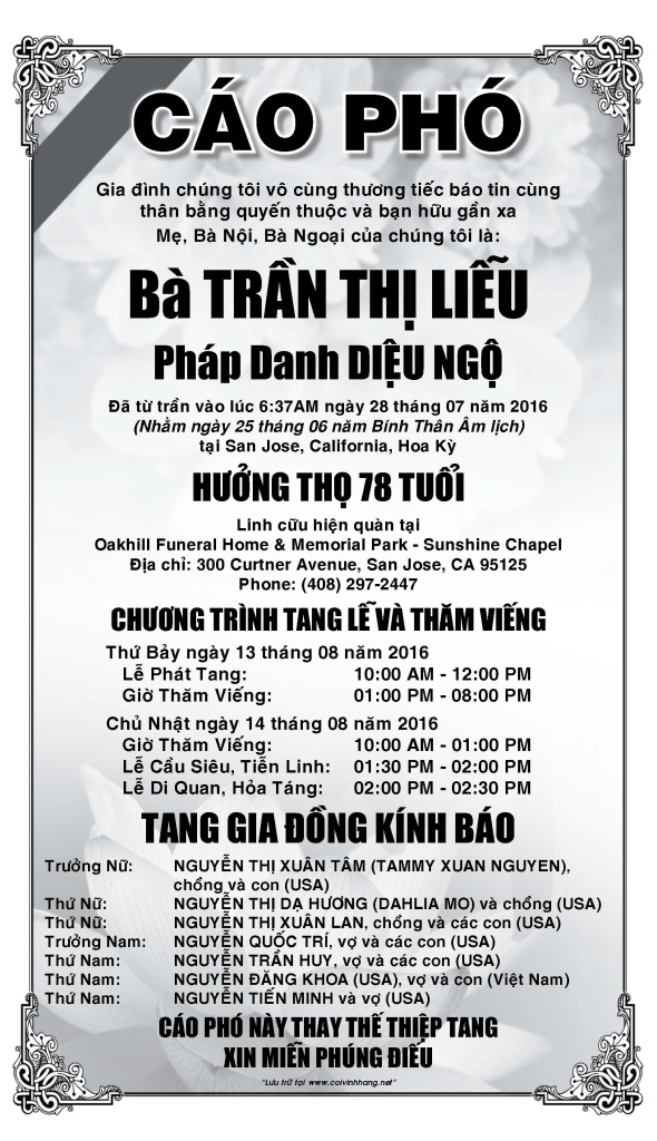 Cao Pho ba Tran Thi Lieu