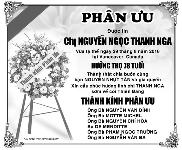 Phan uu ba Nguyen Ngoc Thanh Nga