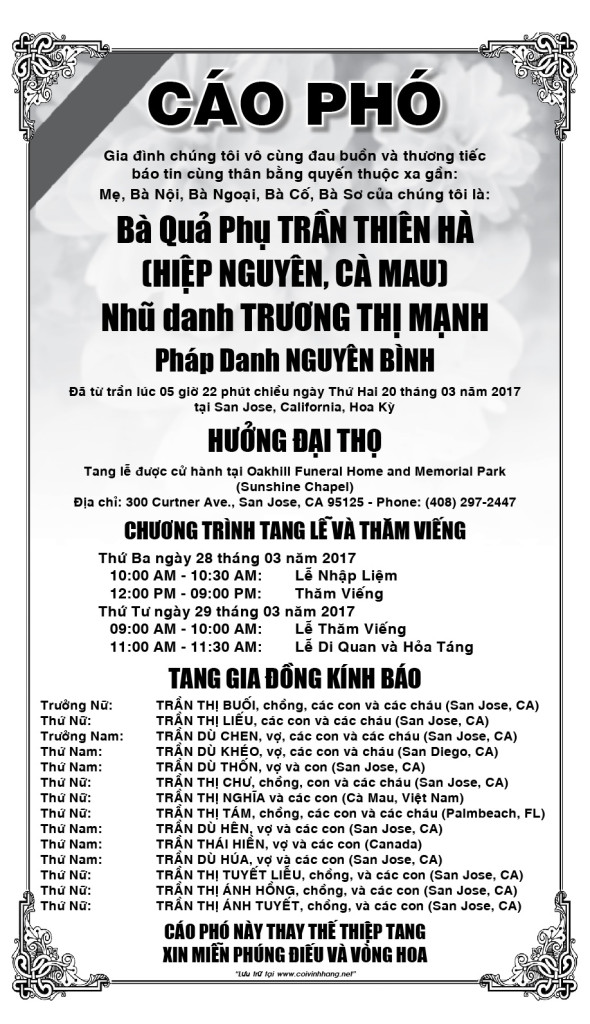 Cao pho ba Tran Thien Ha